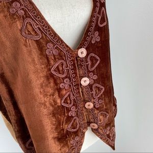 Vintage Dalmys velveteen brocade vest unisex